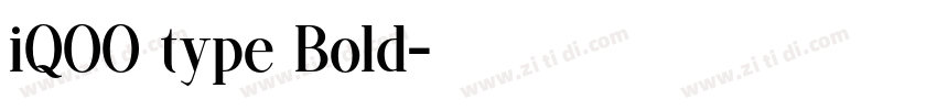iQOO type Bold字体转换